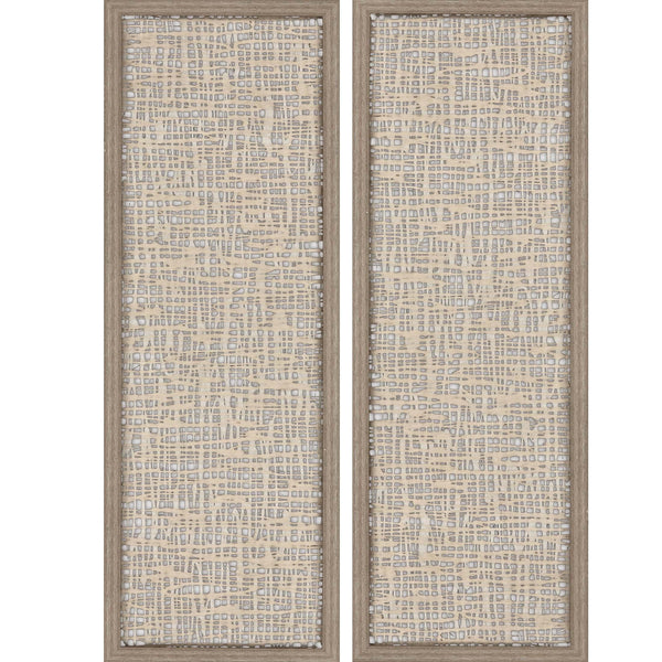 Natural Texture Neutral Framed Wall Art 2PC