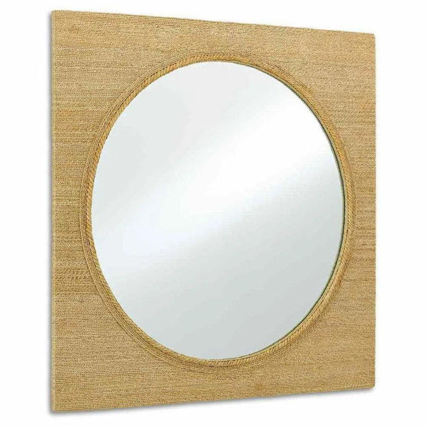 Natural Tisbury Large Mirror Wall Mirrors LOOMLAN By Currey & Co