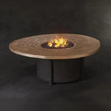 Nature's Wood Round Firepit Table-Outdoor Fire Tables-Castelle-LOOMLAN