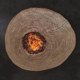 Nature's Wood Round Firepit Table-Outdoor Fire Tables-Castelle-LOOMLAN