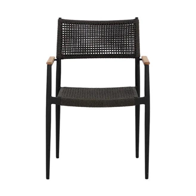 Nava Rope Stackable Outdoor Dining Armchair 2PC