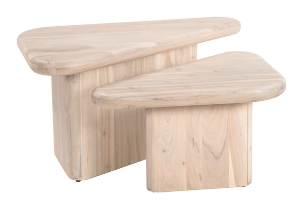 Navidic Coffee Table Set (2-Piece) Natural-Coffee Tables-Zuo Modern-LOOMLAN