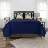 Navy Blue Quilt Set For Bedroom Parker-Quilt Sets-LOOMLAN-LOOMLAN