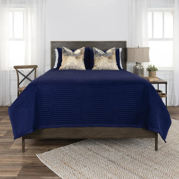 Navy Blue Quilt Set For Bedroom Parker