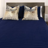 Navy Blue Quilt Set For Bedroom Parker-Quilt Sets-LOOMLAN-LOOMLAN