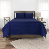 Navy Blue Quilt Set For Bedroom Parker-Quilt Sets-LOOMLAN-King-LOOMLAN