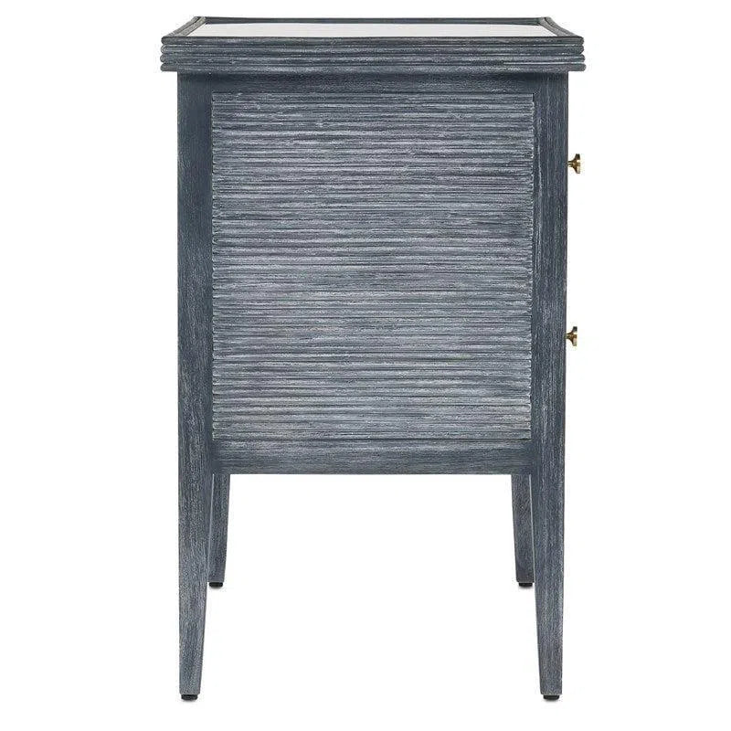 Navy Brushed Brass Chest Barry Goralnick Collection Accent Cabinets LOOMLAN By Currey & Co