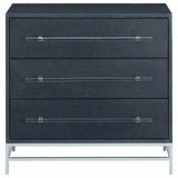 Navy Lacquered Black Clear Marcel Chest