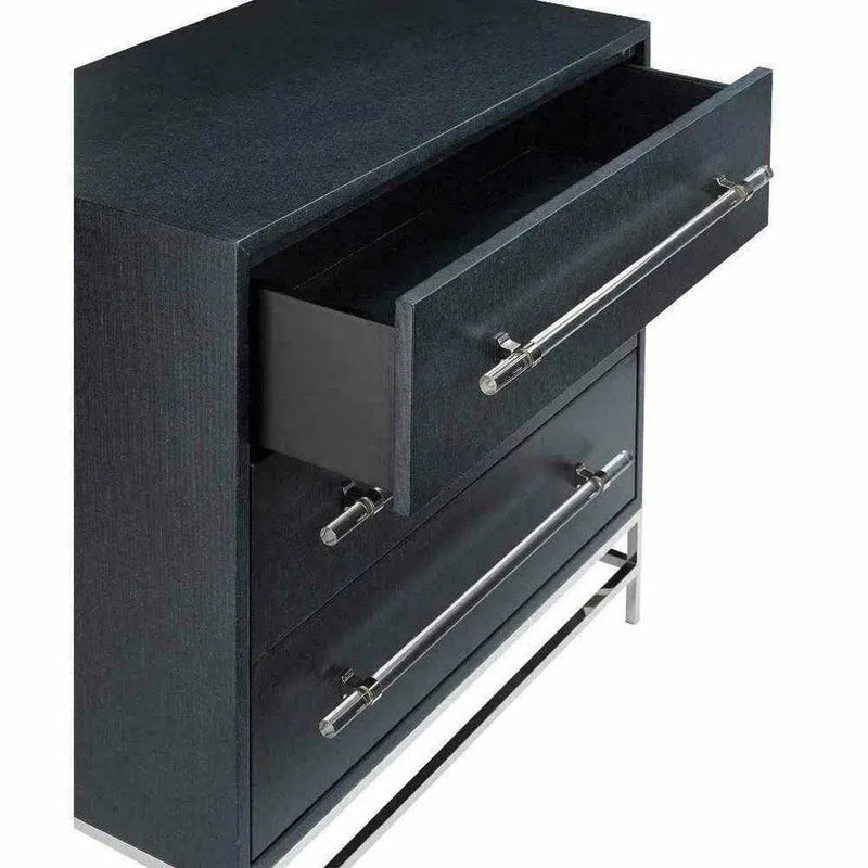 Navy Lacquered Black Clear Marcel Chest