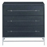 Navy Lacquered Black Clear Marcel Chest