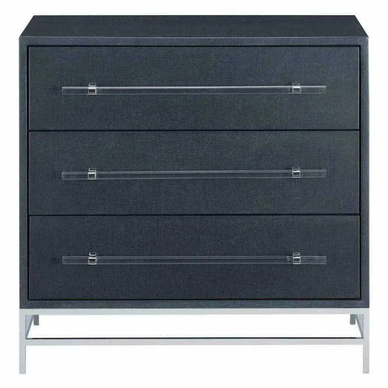 Navy Lacquered Black Clear Marcel Chest