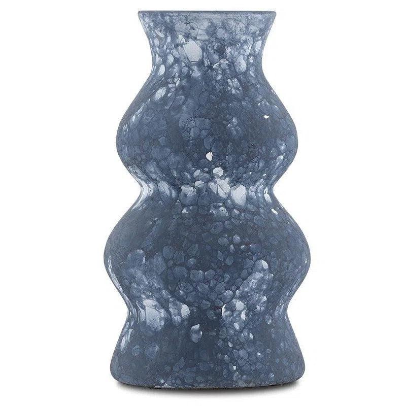 Navy White Phonecian Blue Large Vase