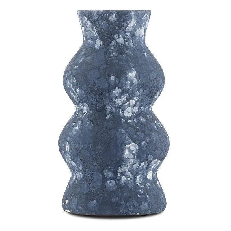 Navy White Phonecian Blue Small Vase