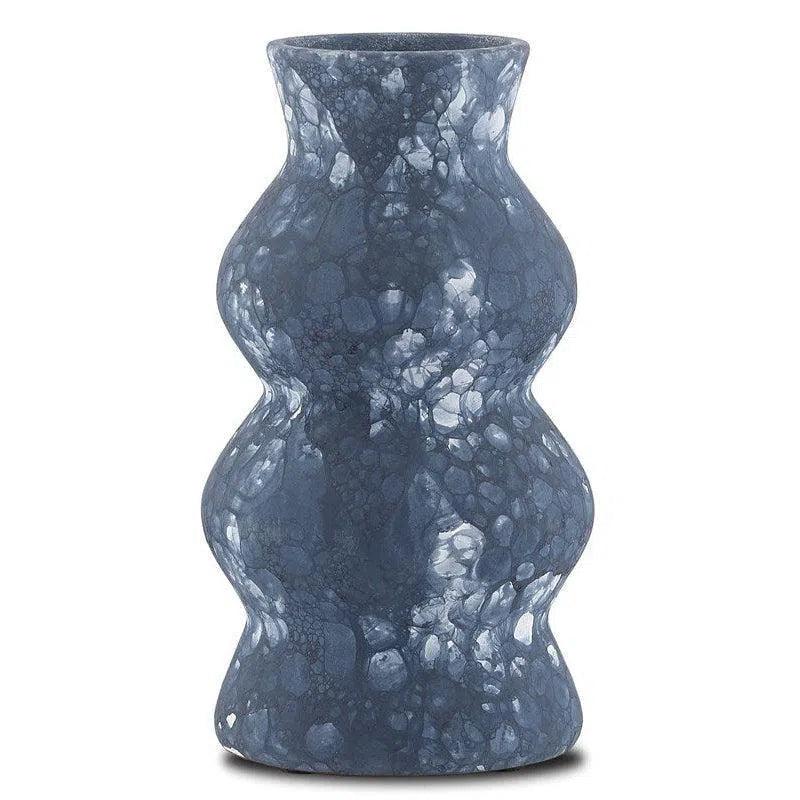 Navy White Phonecian Blue Small Vase