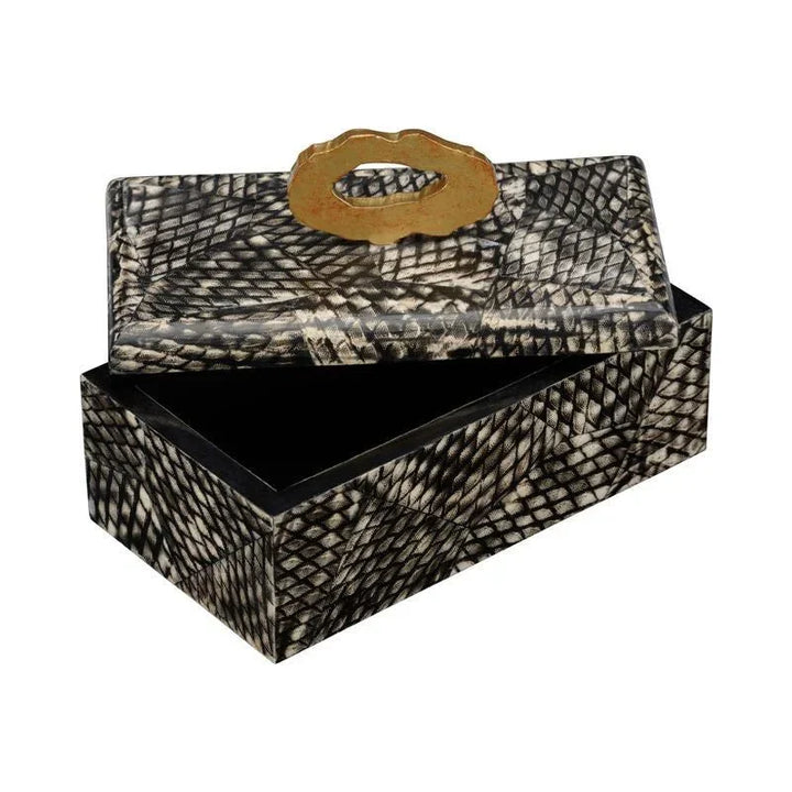 Nazare Black Fish Scale Finish Box - LOOMLAN - Wildwood - Boxes & Bowls