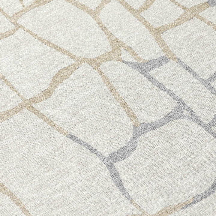 Nazira Ivory Washable Indoor-Outdoor Rug-Outdoor Rugs-LOOMLAN Rugs-LOOMLAN