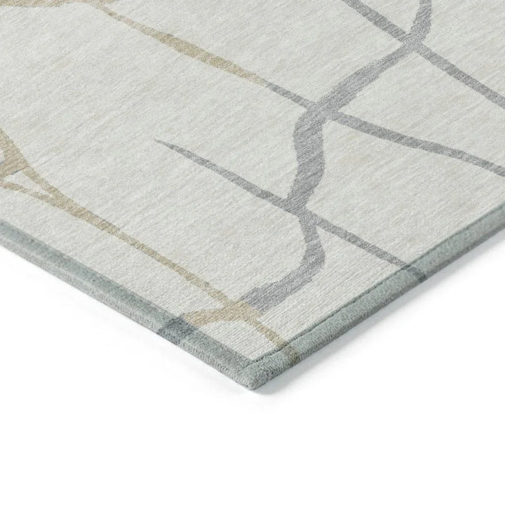 Nazira Ivory Washable Indoor-Outdoor Rug-Outdoor Rugs-LOOMLAN Rugs-LOOMLAN