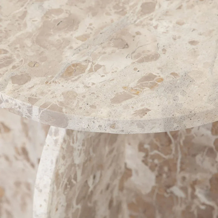 Nebula Genuine Marble Round End Table - LOOMLAN - Diamond Sofa - Side Tables
