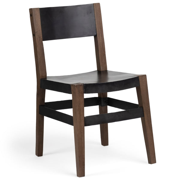 Nell Wooden Black Dining Chair (Set of 2)