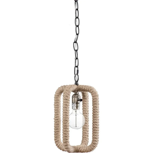 Nelson Metal and Rope Brown Pendant - LOOMLAN - Bassett Mirror - Pendants