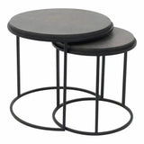 Nesting Tables Set Of 2 Black Contemporary Side Tables LOOMLAN By Moe's Home