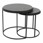 Nesting Tables Set Of 2 Black Contemporary