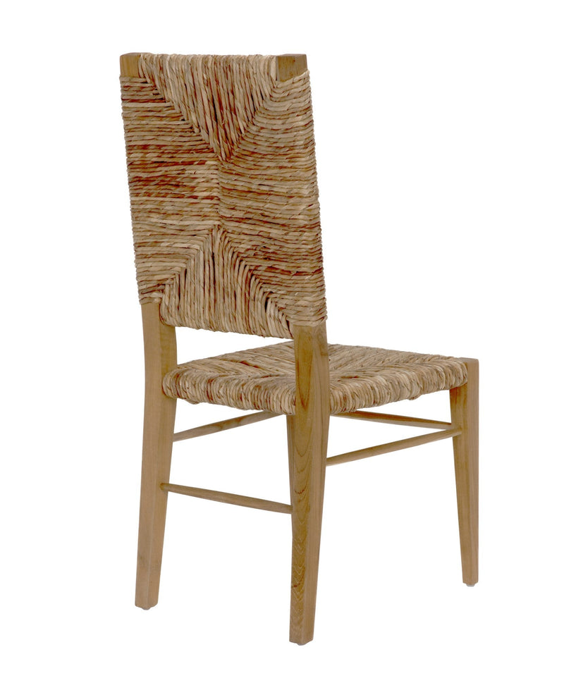 Neva Teak Wood Brown Armless Chair-Club Chairs-Noir-LOOMLAN