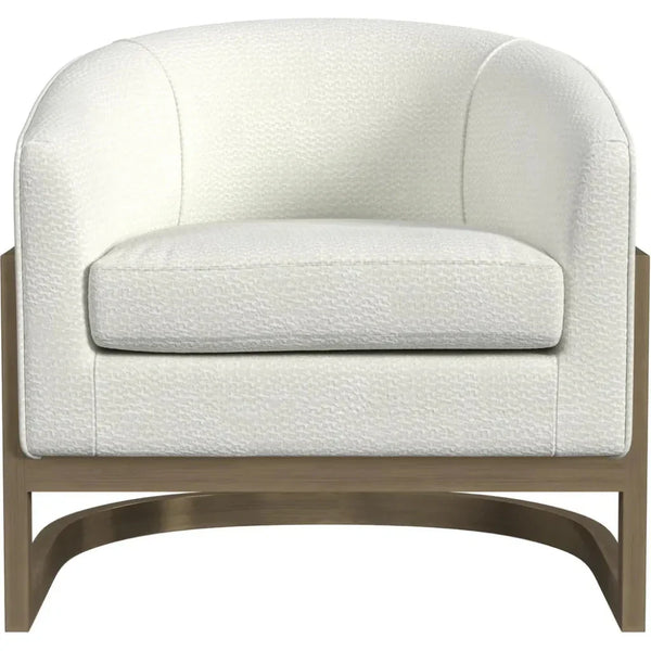 Neve Metal Gold Armless Accent Chair - LOOMLAN - Bassett Mirror - Club Chairs