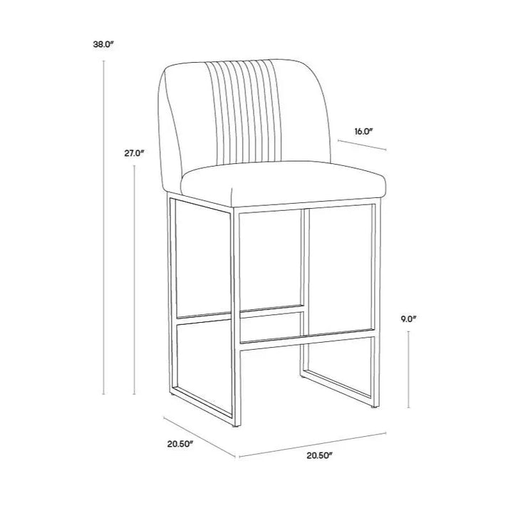 Nevin Modern Counter Stool - LOOMLAN - SUNPAN - Counter Stools