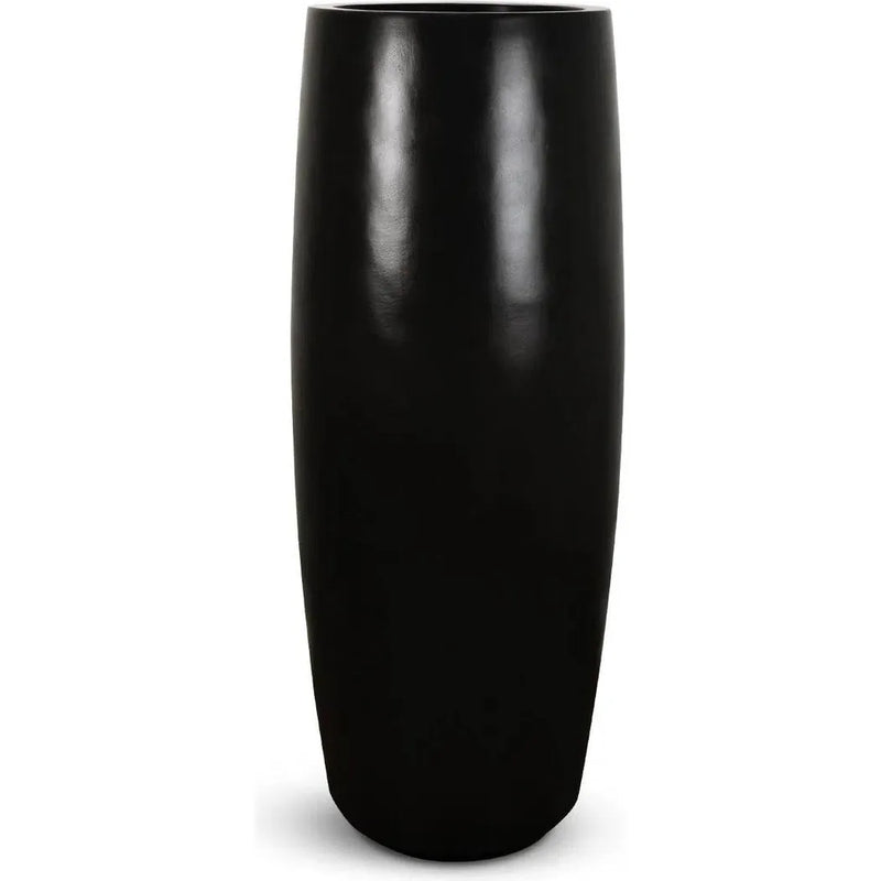 New Bullet Outdoor Fiberglass Planter-Planters-Le Present-Black-60" H-LOOMLAN