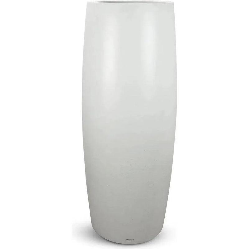 New Bullet Outdoor Fiberglass Planter-Planters-Le Present-White-60" H-LOOMLAN