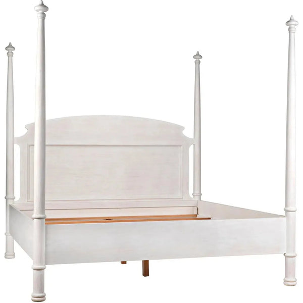 New Douglas Wood White Washed Bed Frame-Beds-Noir-Eastern King-LOOMLAN