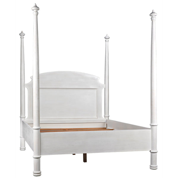 New Douglas Wood White Washed Queen Bed-Beds-Noir-LOOMLAN