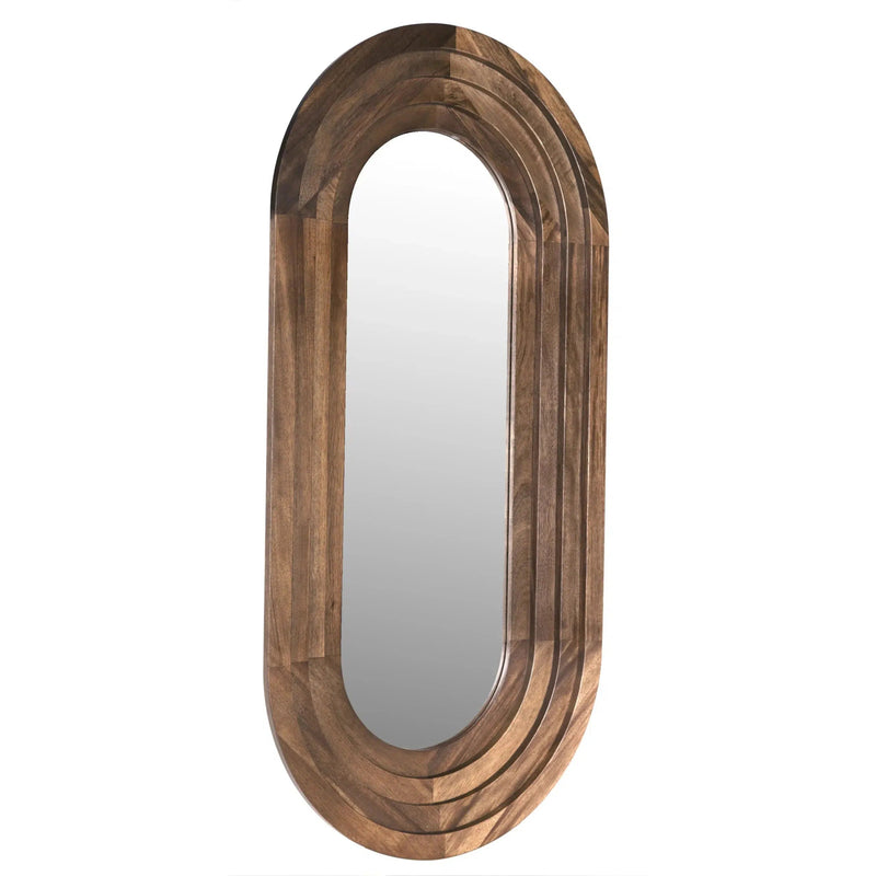 New Fuss Wood Vertical Mirror-Wall Mirrors-Noir-LOOMLAN