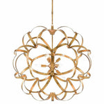 New Gold Leaf Sappho Orb Chandelier