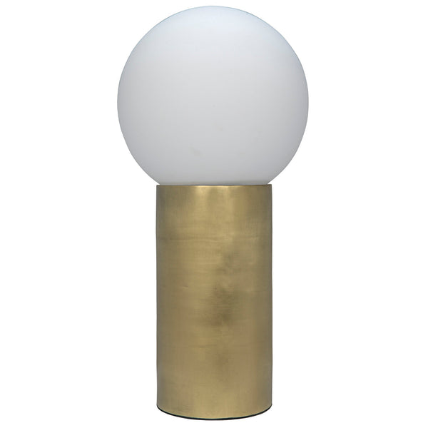 New Metal Luna Lamp With Brass Finish-Table Lamps-Noir-LOOMLAN