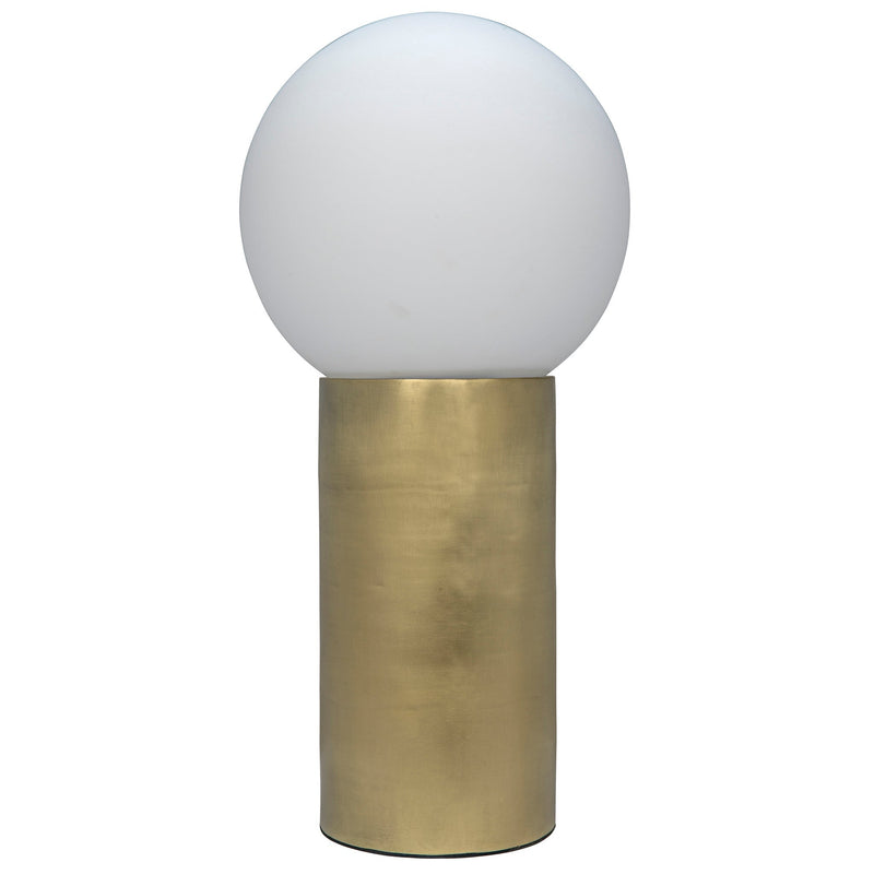 New Metal Luna Lamp With Brass Finish-Table Lamps-Noir-LOOMLAN