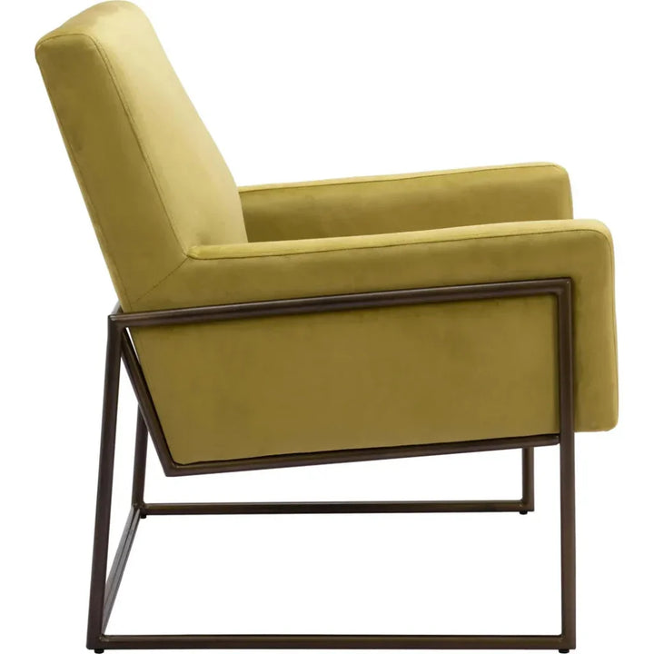 New York Accent Chair Olive Green - LOOMLAN - Zuo Modern - Accent Chairs