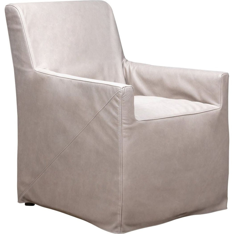 Newman Top Grain Leather Chair-Club Chairs-Olivia + Quinn-Anniston Slate-LOOMLAN