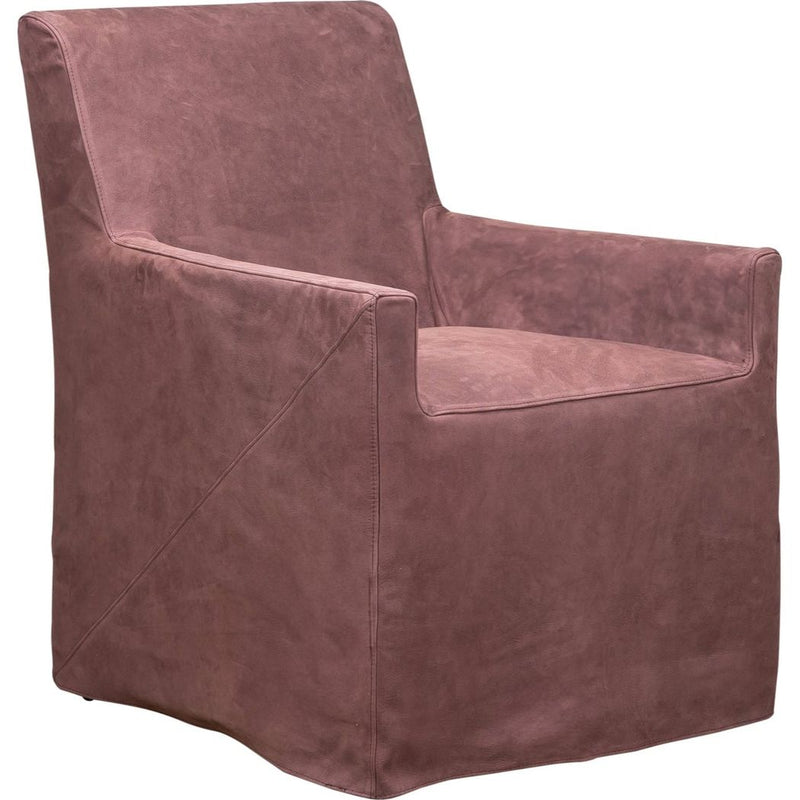 Newman Top Grain Leather Chair-Club Chairs-Olivia + Quinn-Hepburn Coffee-LOOMLAN