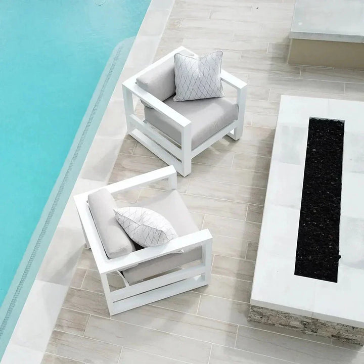 Newport Sunbrella Outdoor Club Chair-Outdoor Accent Chairs-Sunset West-LOOMLAN