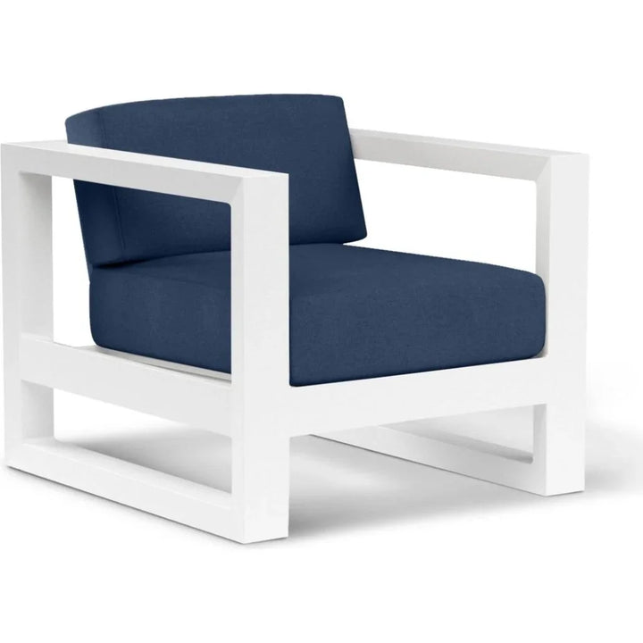 Newport Sunbrella Outdoor Club Chair-Outdoor Accent Chairs-Sunset West-Spectrum Indigo-LOOMLAN