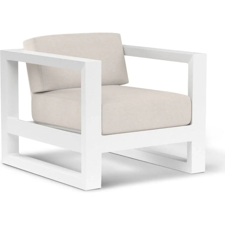 Newport Sunbrella Outdoor Club Chair-Outdoor Accent Chairs-Sunset West-Canvas Natural-LOOMLAN