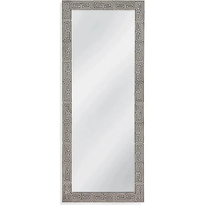 Newton Resin & MDF Black Vertical Floor Mirror-Floor Mirrors-Bassett Mirror-LOOMLAN