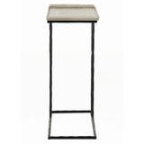 Nickel Black Boyles Silver C Table Barry Goralnick Collection Side Tables LOOMLAN By Currey & Co