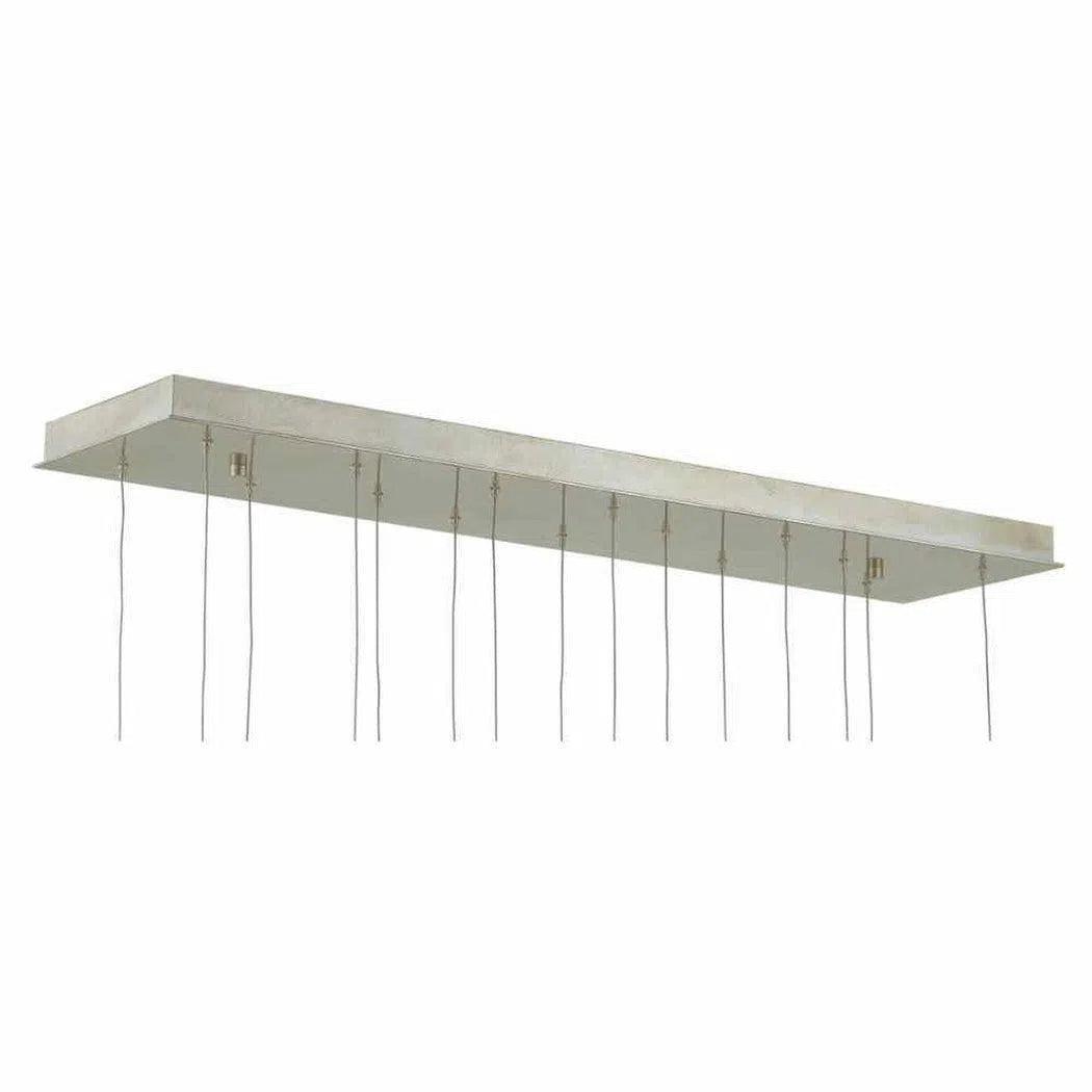 Nickel Pepper Rectangular 15-Light Multi-Drop Pendant