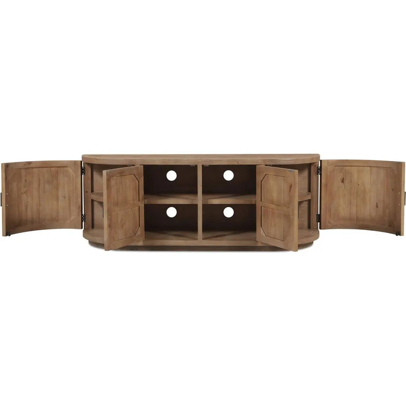 Nicola Natural Wood Media Cabinet-TV Stands & Media Centers-Moe's Home-LOOMLAN