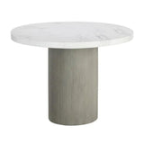 Nicolette Concrete Outdoor Round Dining Table-Outdoor Dining Tables-SUNPAN-Light Grey - Marble Look-40"D-LOOMLAN