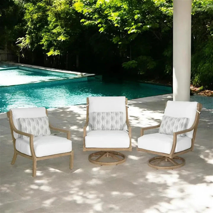 Nicoya Cushioned Lounge Chair Sunbrella Cushions-Outdoor Accent Chairs-Castelle-LOOMLAN