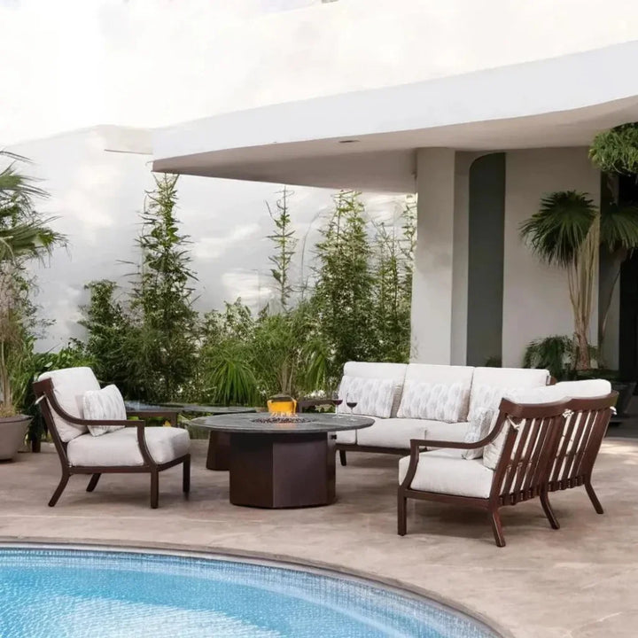 Nicoya Cushioned Lounge Chair Sunbrella Cushions-Outdoor Accent Chairs-Castelle-LOOMLAN